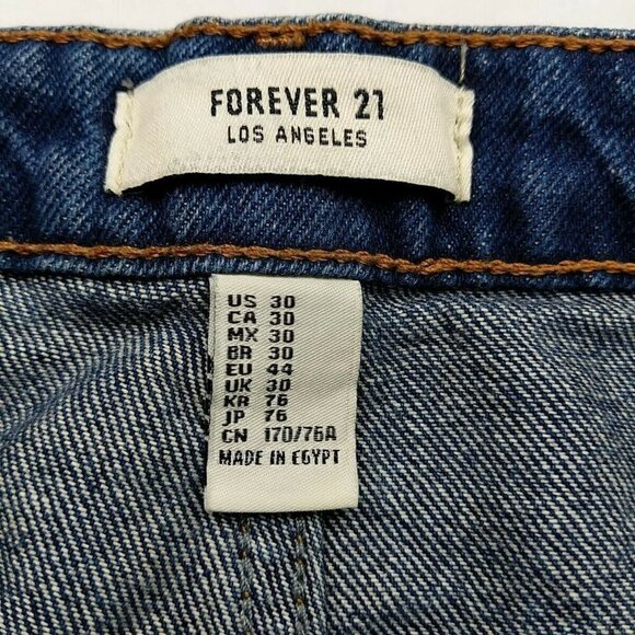 Forever 21 Denim Booty Shorts Blue Size 30 - Picture 3 of 4